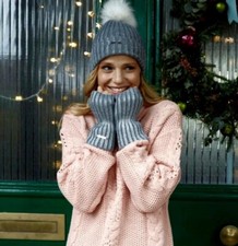 Lipsy Silver Grey Foil Hat &