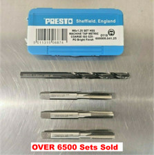 Presto 3 Piece Tap Sets Taper, Second, Plug And HSS Tapping Drill