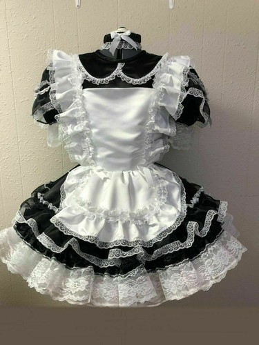 Sissy maid satin dress - , cosplay