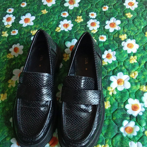 Zara textured black faux - textured,