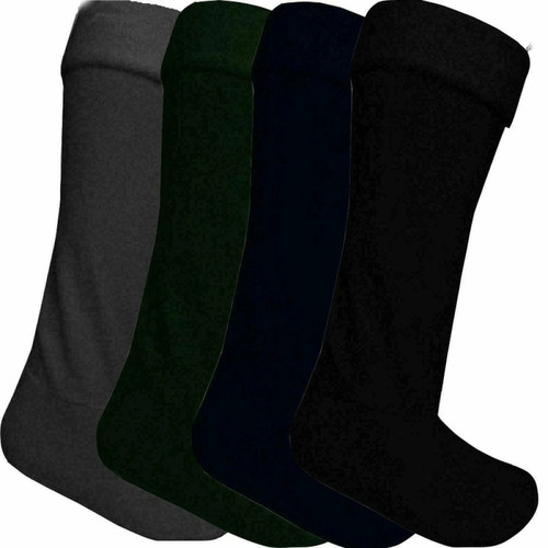 Mens fleece welly - fleece, socks