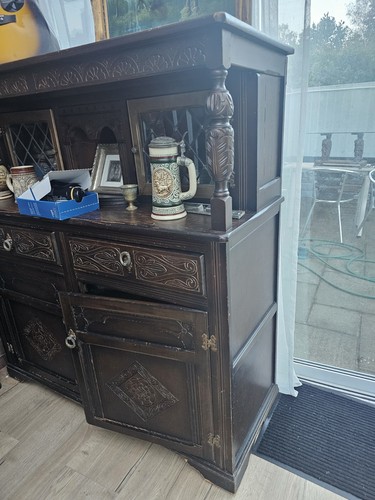 Antique hand carved court - carved,