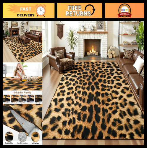 4x6 feet leopard - feet, print
