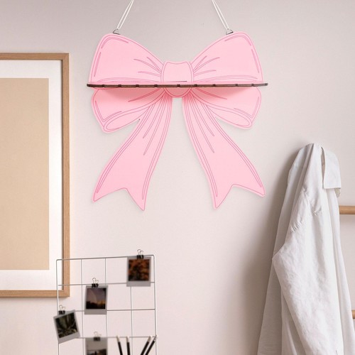 Pink bow floating - pink, cute