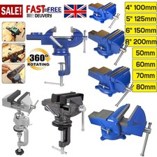 3-8" Bench Vice Clamp Heavy Duty Workbench Vise Press Anvil Swivel Base Jaw Grip