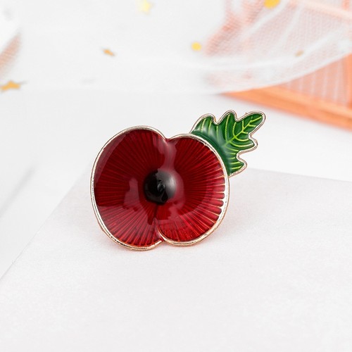 Delicate red poppi pin badge - delicate,