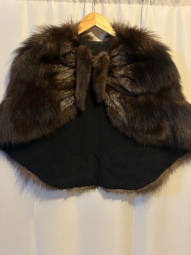 Vintage real fur cape stole