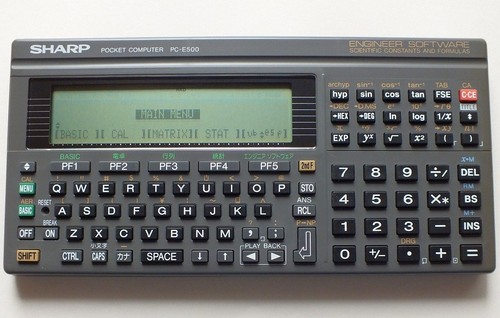Sharp e500 pocket computer - sharp,
