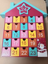 Wooden Christmas Advent Calendar with Wooden Draws to Fill Your Own Countdown