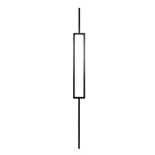 Matt black metal spindle - metal,