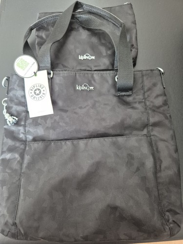 Kipling black camo nylon tote - kipling,