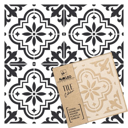 Reusable plastic tile stencil - tile,