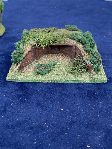 Painted camo 28mm bunker - bunker, ww2