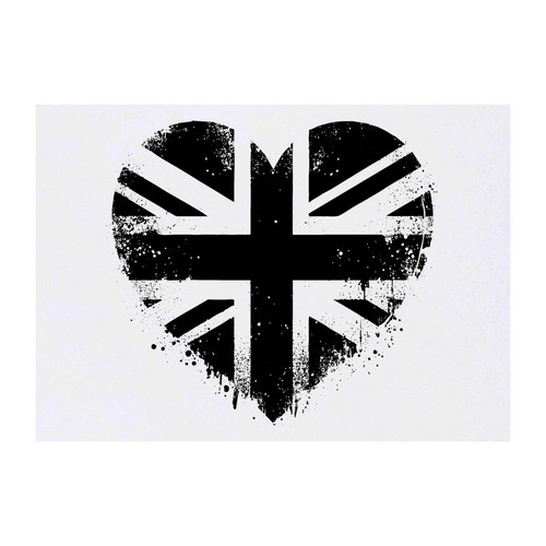 Union jack heart temporary - jack, heart'