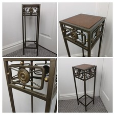 Vintage Gold Bronze Wood Top