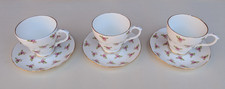 Vintage Duchess English Fine Bone China Tea Cups & Saucers x 3 Pink Rose Design