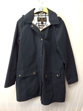 Barbour Navy Parka Waterproof Breathable Hooded Coat UK 16