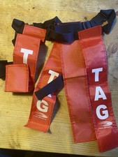 NNN Sports Rugby Tag Belt x 2 Red & Black Adjustable Buckle