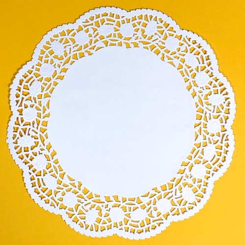 White round paper doilies 27cm - paper,