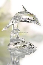 SWAROVSKI CRYSTAL DOLPHIN ON A WAVE 190365 MINT BOXED RETIRED RARE
