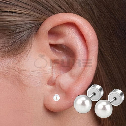 5mm silver flat screwback - flat,