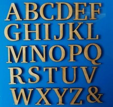 Wooden Letters Numbers Sizes 3cm - 10cm  Small MDF Mini Laser Cut Alphabet 