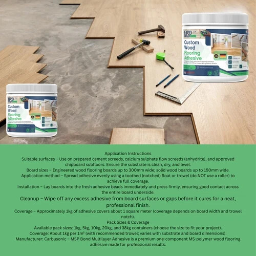 Wooden flooring adhesive - adhesive, for