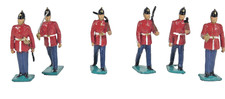 W. Britain Grenadier Guards Vintage Lead Toy Soldiers 6 Figures Set Unboxed.