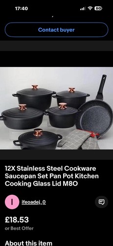12x stainless steel cookware - stainless,