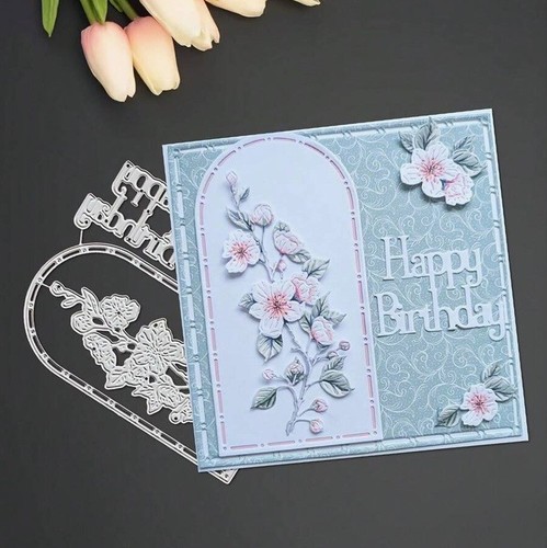 Happy birthday floral arch - happy,