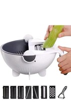 9 in 1 Vegetable Cutter with Drain Basket, Multifunctional Vegetable Mandoline