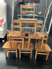 Vintage Solid Oak Wood Child's