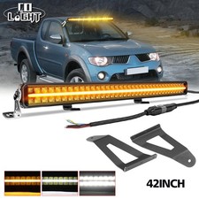 Roof 42" LED Light Bar SPOT Dual DRL +brackets + Wire for Mitsubishi L200 triton