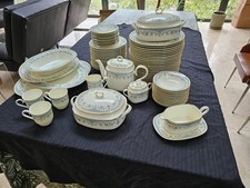 79 Piece Noritake Fine Bone China Elegant Dinner Set–Blue Waltz Pattern (992)