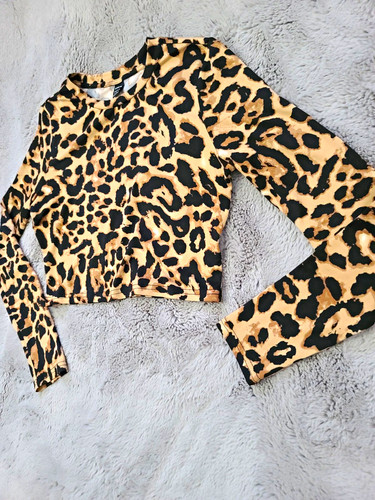 Leopard print crop top uk - leopard,