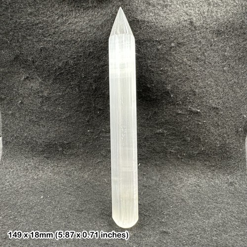 Selenite wand pointed natural - selenite,