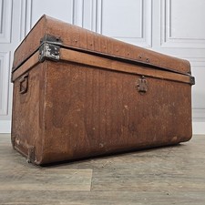 Vintage Metal Steamer Trunk