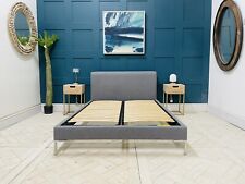 Loaf double Chrome Bed in Grey