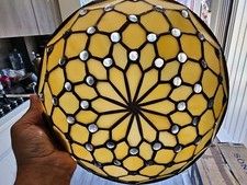 100% Genuine Oak Tiffany Ceiling Light Shades Uplighter Stained Glass rrp £170