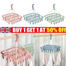 Folding Clothes Dryer Hanger 32-Clips Socks Underwear Rack Drying Dryer Clothes