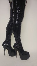 Sexy Over Knee Latex Heels