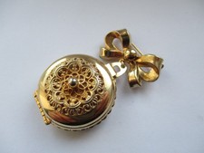 Vintage photo locket fob watch