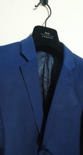 Moss London Mens Royal Blue 2 Piece Slim Fit Suit Jacket 46 Trousers 32R