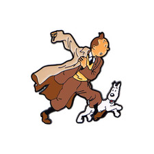 Tintin and snowy enamel pin - and,