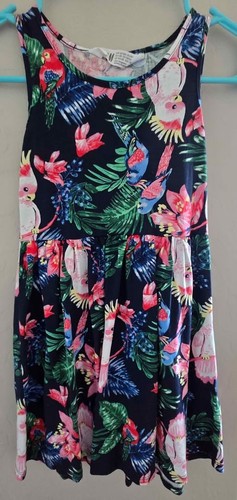 Tropical bird print - tropical, dress