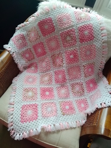 Crochet baby blanket handmade - blanket,