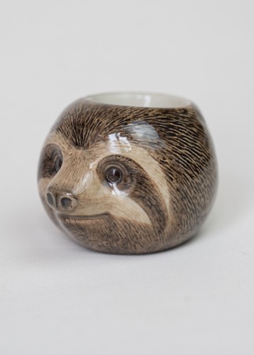 Quail ceramic sloth face - quail,