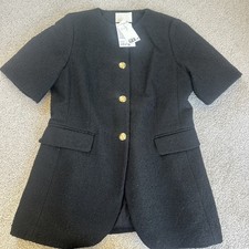 H&M Black Boucle Blazer with