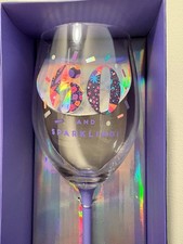 60 And Sparkling ! Wine Glass Gift Boxed Birthday Gift 60th Birthday