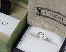 18ct White Gold Gucci GG Ring